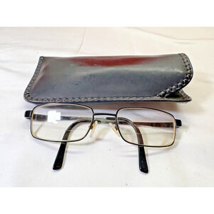 Black Metal Rectangle Eyeglass Frames MM2012 54□18 Frames Only Vintage Glasses